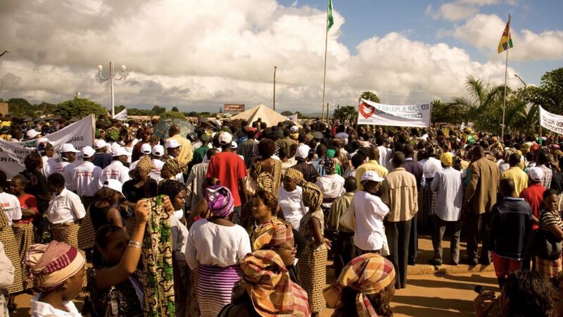 Holiday gathering in central Mozambique.
